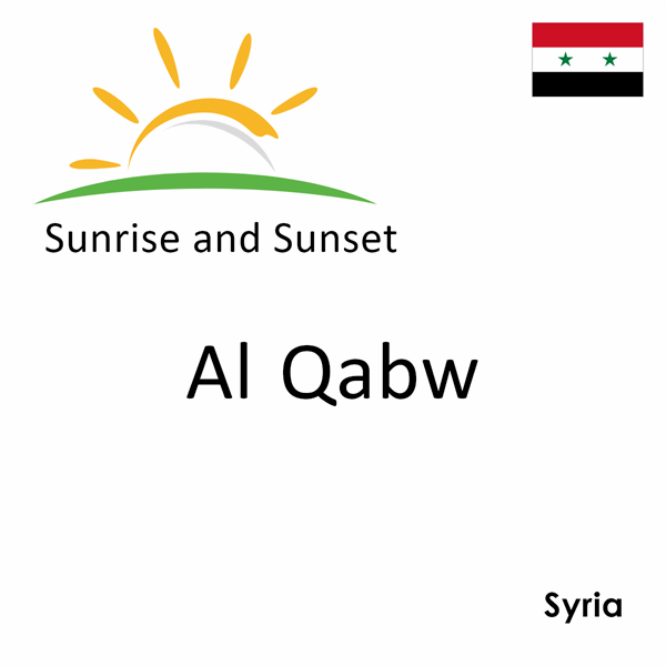 Sunrise and sunset times for Al Qabw, Syria