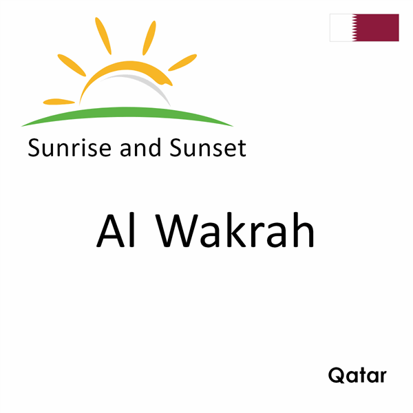 Sunrise and sunset times for Al Wakrah, Qatar
