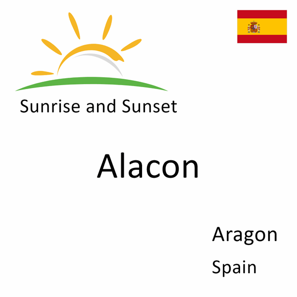 Sunrise and sunset times for Alacon, Aragon, Spain