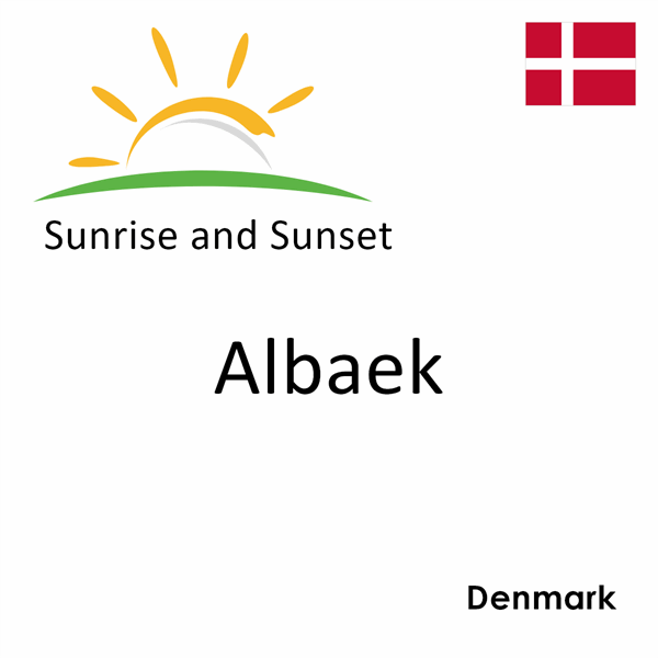 Sunrise and sunset times for Albaek, Denmark