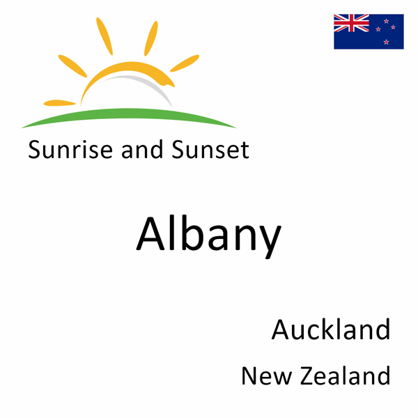 Sunrise and sunset times for Albany, Auckland, New Zealand