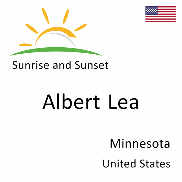 Sunrise and sunset times for Albert Lea, Minnesota, United States