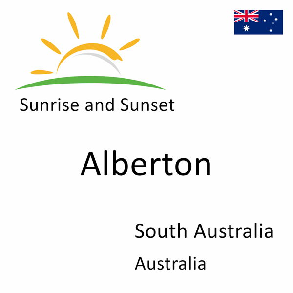 Sunrise and sunset times for Alberton, South Australia, Australia