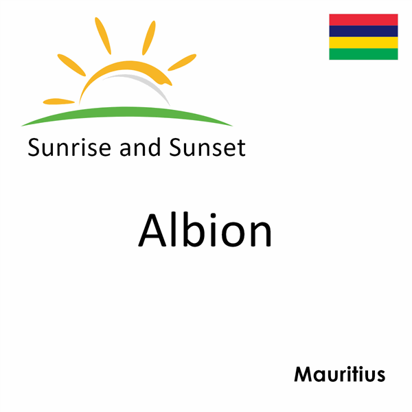 Sunrise and sunset times for Albion, Mauritius