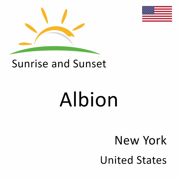 Sunrise and sunset times for Albion, New York, United States