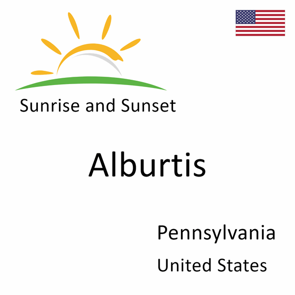 Sunrise and sunset times for Alburtis, Pennsylvania, United States