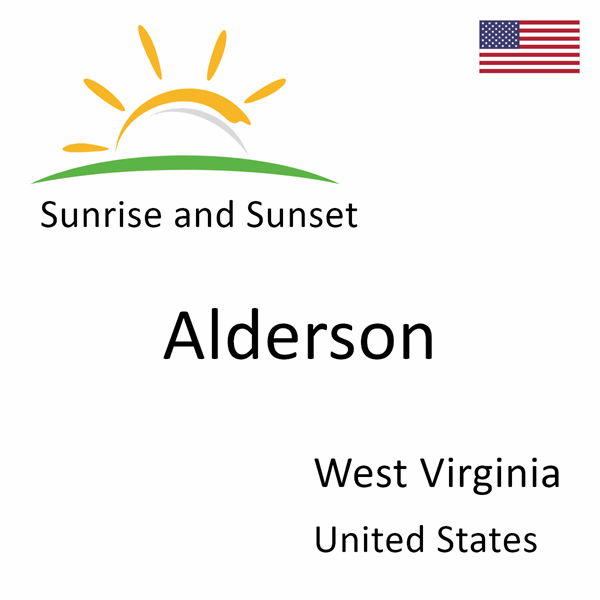 Sunrise and sunset times for Alderson, West Virginia, United States