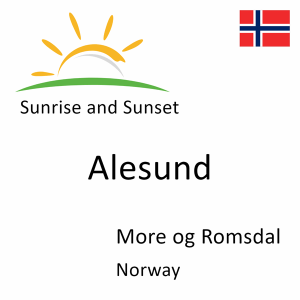 Sunrise and sunset times for Alesund, More og Romsdal, Norway