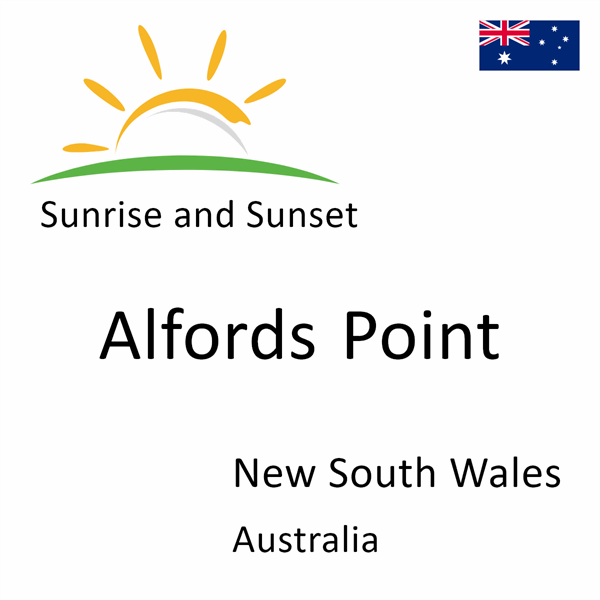 Sunrise and sunset times for Alfords Point, New South Wales, Australia