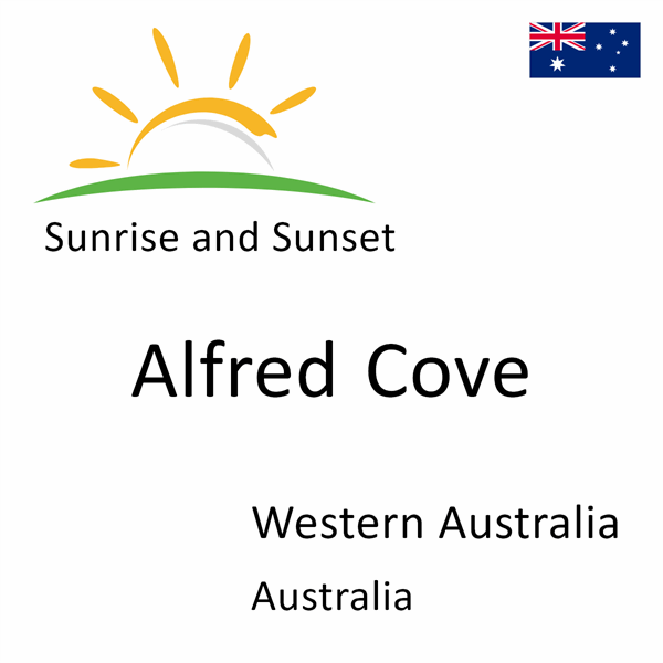 Sunrise and sunset times for Alfred Cove, Western Australia, Australia