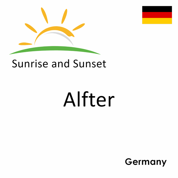 Sunrise and sunset times for Alfter, Germany