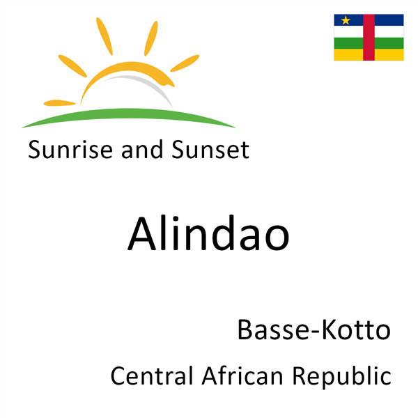 Sunrise and sunset times for Alindao, Basse-Kotto, Central African Republic
