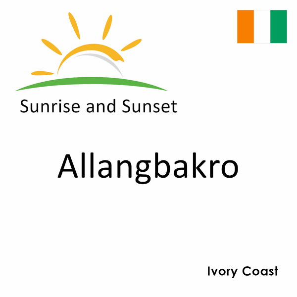 Sunrise and sunset times for Allangbakro, Ivory Coast