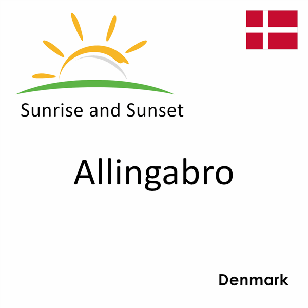 Sunrise and sunset times for Allingabro, Denmark