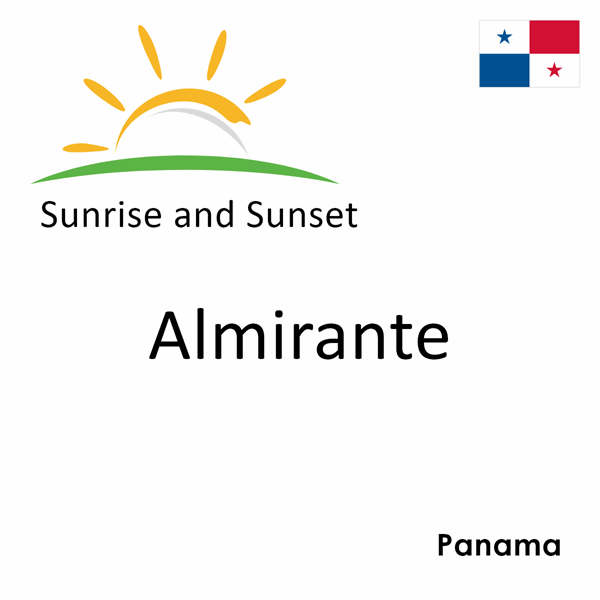 Sunrise and sunset times for Almirante, Panama