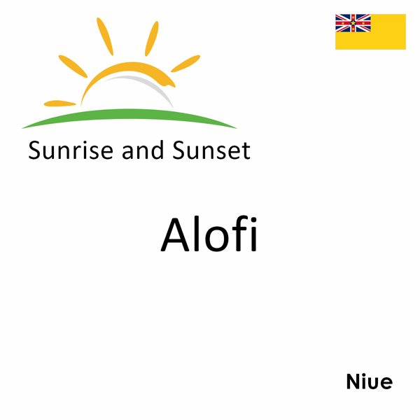 Sunrise and sunset times for Alofi, Niue