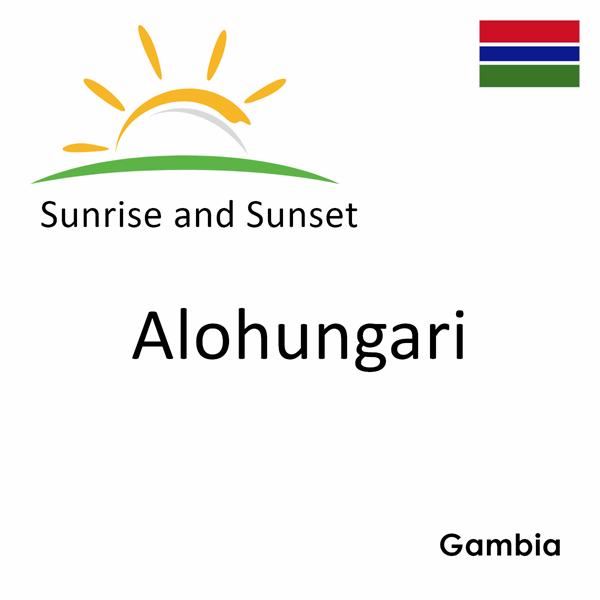 Sunrise and sunset times for Alohungari, Gambia