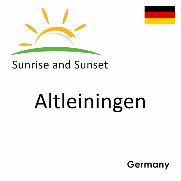 Sunrise and sunset times for Altleiningen, Germany