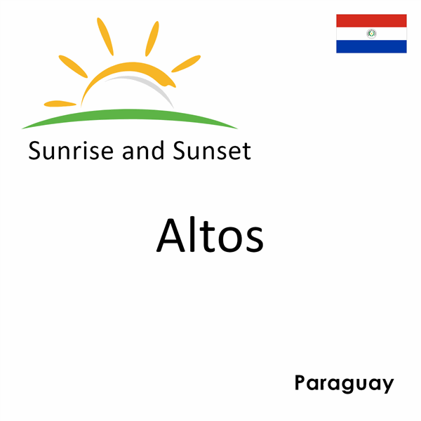 Sunrise and sunset times for Altos, Paraguay