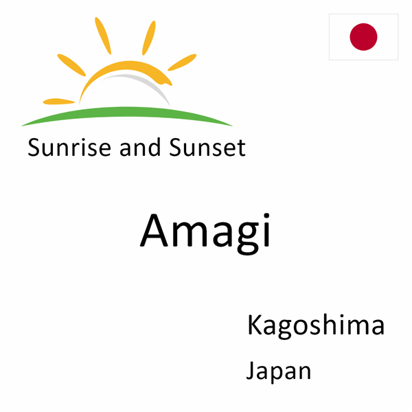 Sunrise and sunset times for Amagi, Kagoshima, Japan