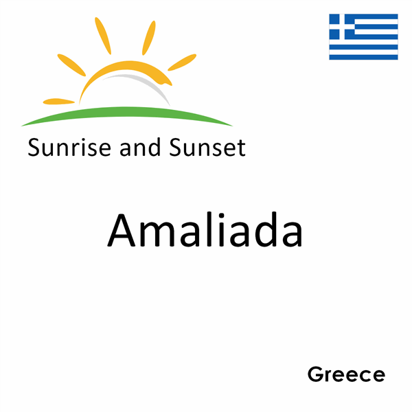 Sunrise and sunset times for Amaliada, Greece