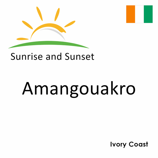 Sunrise and sunset times for Amangouakro, Ivory Coast