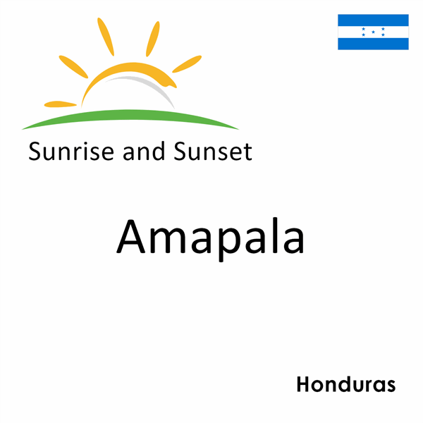 Sunrise and sunset times for Amapala, Honduras