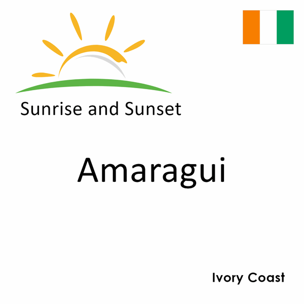 Sunrise and sunset times for Amaragui, Ivory Coast