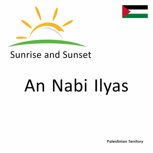 Sunrise and sunset times for An Nabi Ilyas, Palestinian Territory