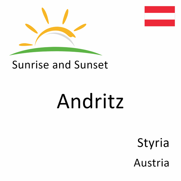 Sunrise and sunset times for Andritz, Styria, Austria