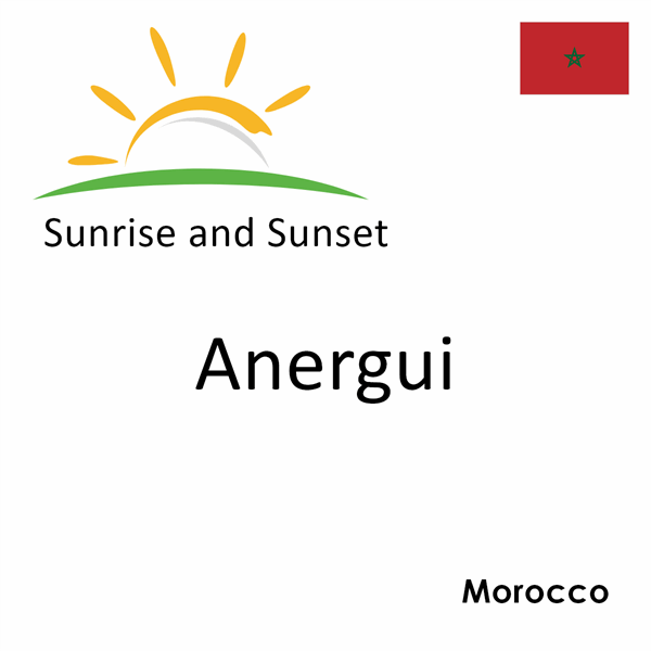 Sunrise and sunset times for Anergui, Morocco