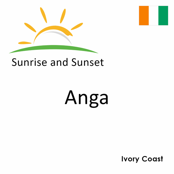 Sunrise and sunset times for Anga, Ivory Coast