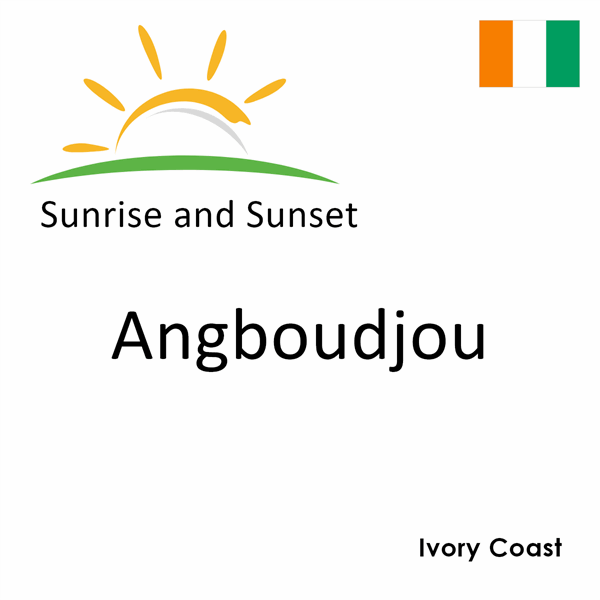 Sunrise and sunset times for Angboudjou, Ivory Coast