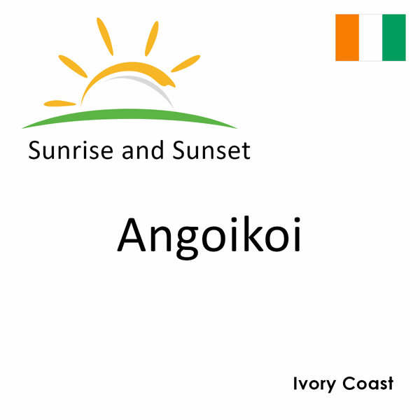 Sunrise and sunset times for Angoikoi, Ivory Coast