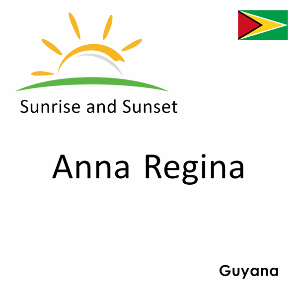Sunrise and sunset times for Anna Regina, Guyana