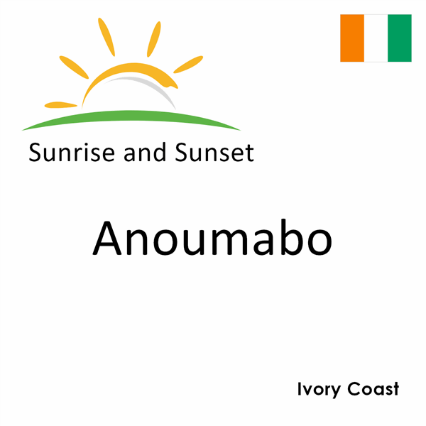 Sunrise and sunset times for Anoumabo, Ivory Coast