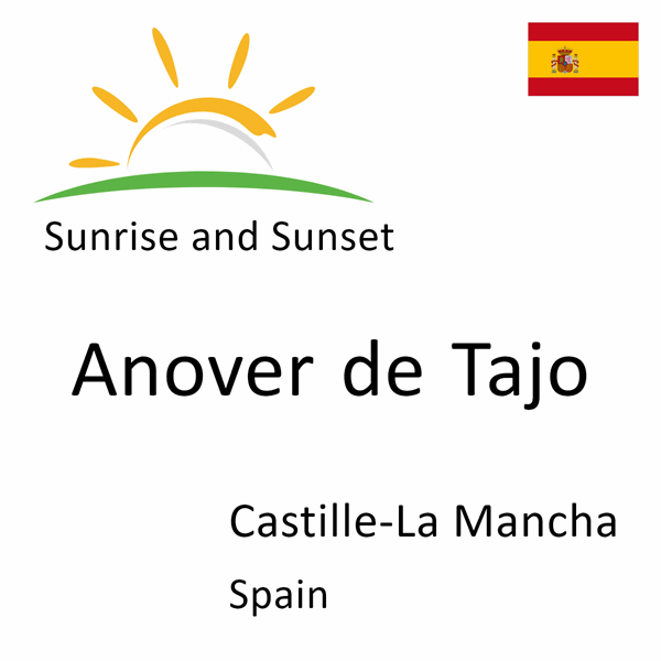 Sunrise and sunset times for Anover de Tajo, Castille-La Mancha, Spain