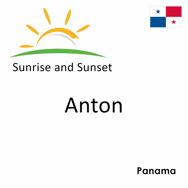 Sunrise and sunset times for Anton, Panama