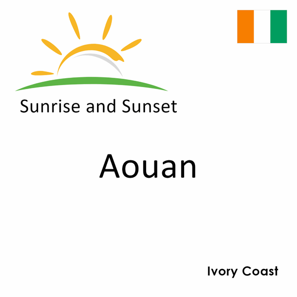 Sunrise and sunset times for Aouan, Ivory Coast