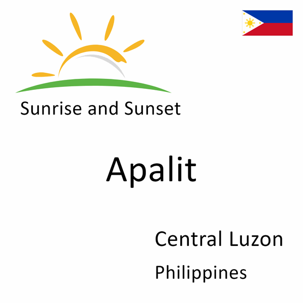 Sunrise and sunset times for Apalit, Central Luzon, Philippines