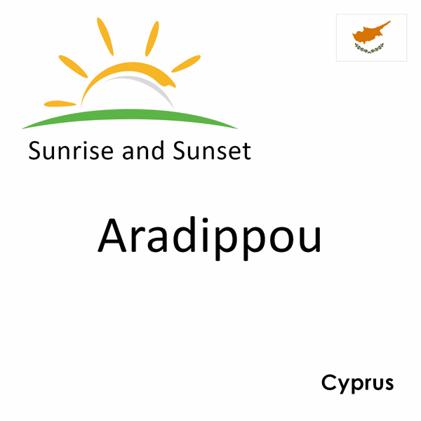 Sunrise and sunset times for Aradippou, Cyprus