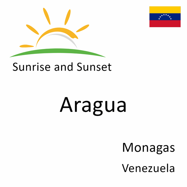 Sunrise and sunset times for Aragua, Monagas, Venezuela