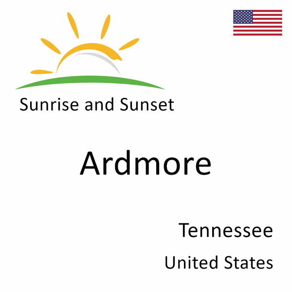 Sunrise and sunset times for Ardmore, Tennessee, United States