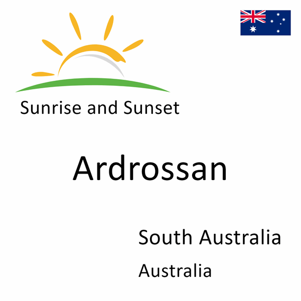 Sunrise and sunset times for Ardrossan, South Australia, Australia