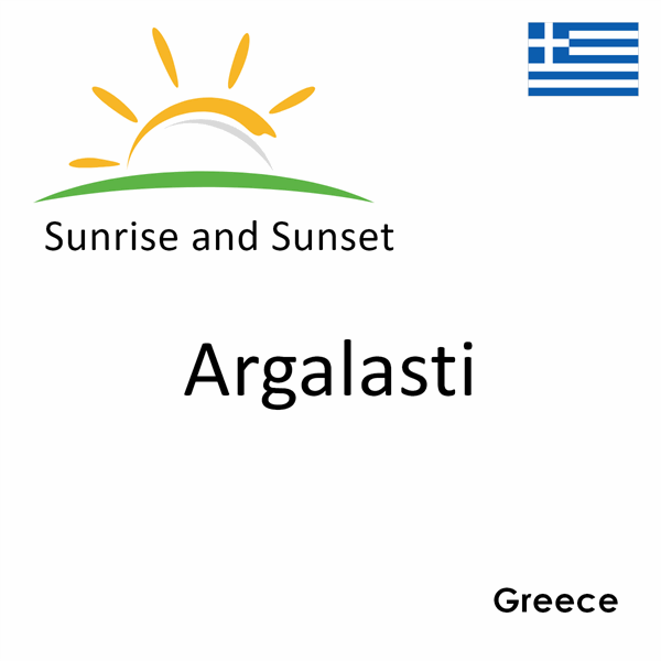 Sunrise and sunset times for Argalasti, Greece