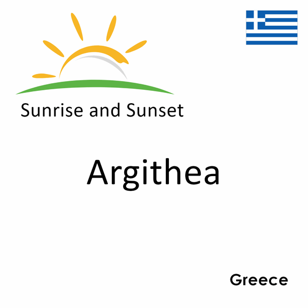 Sunrise and sunset times for Argithea, Greece