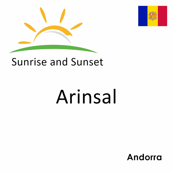 Sunrise and sunset times for Arinsal, Andorra
