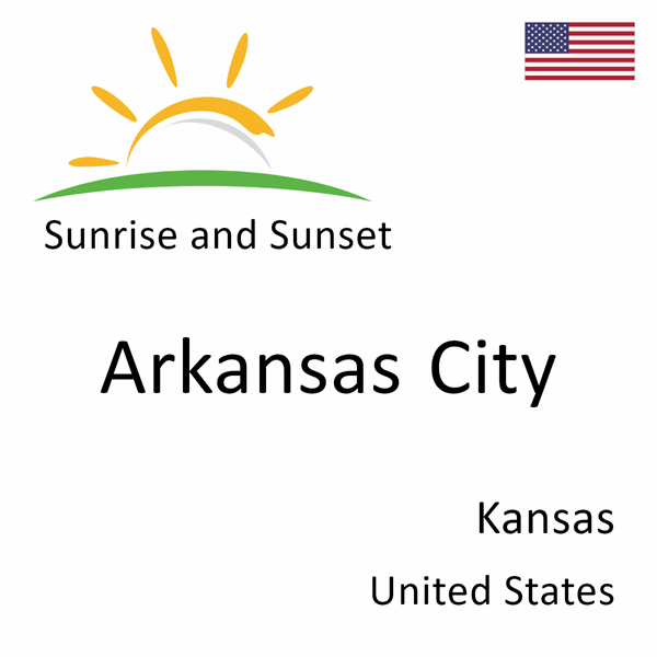 Sunrise and sunset times for Arkansas City, Kansas, United States