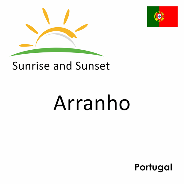 Sunrise and sunset times for Arranho, Portugal