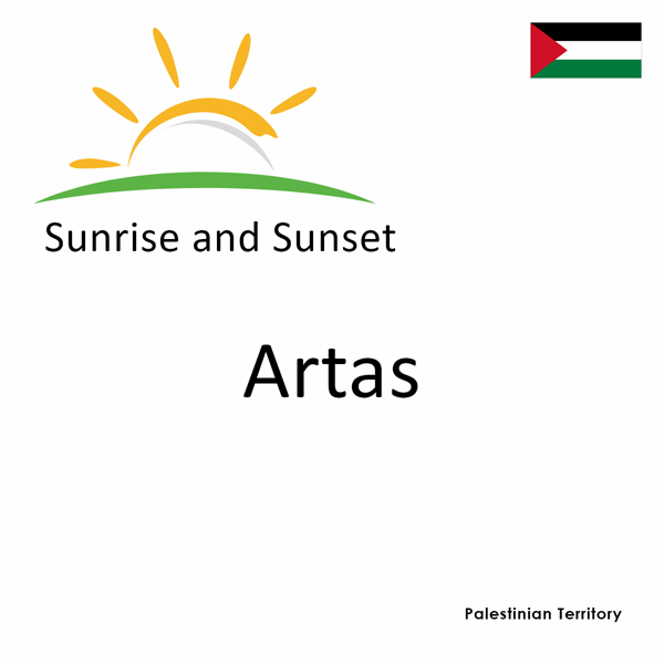 Sunrise and sunset times for Artas, Palestinian Territory